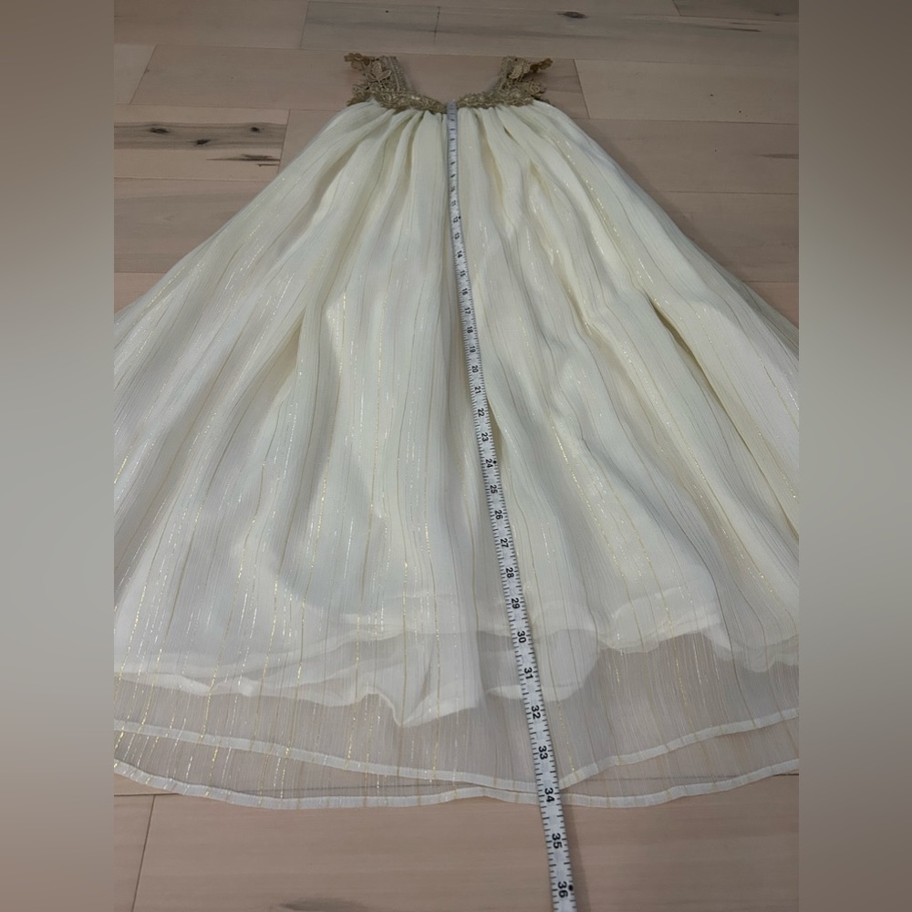 Sweet Boutons Metallic Thread Kids Dress Girls Size 7 - Picture 4 of 17